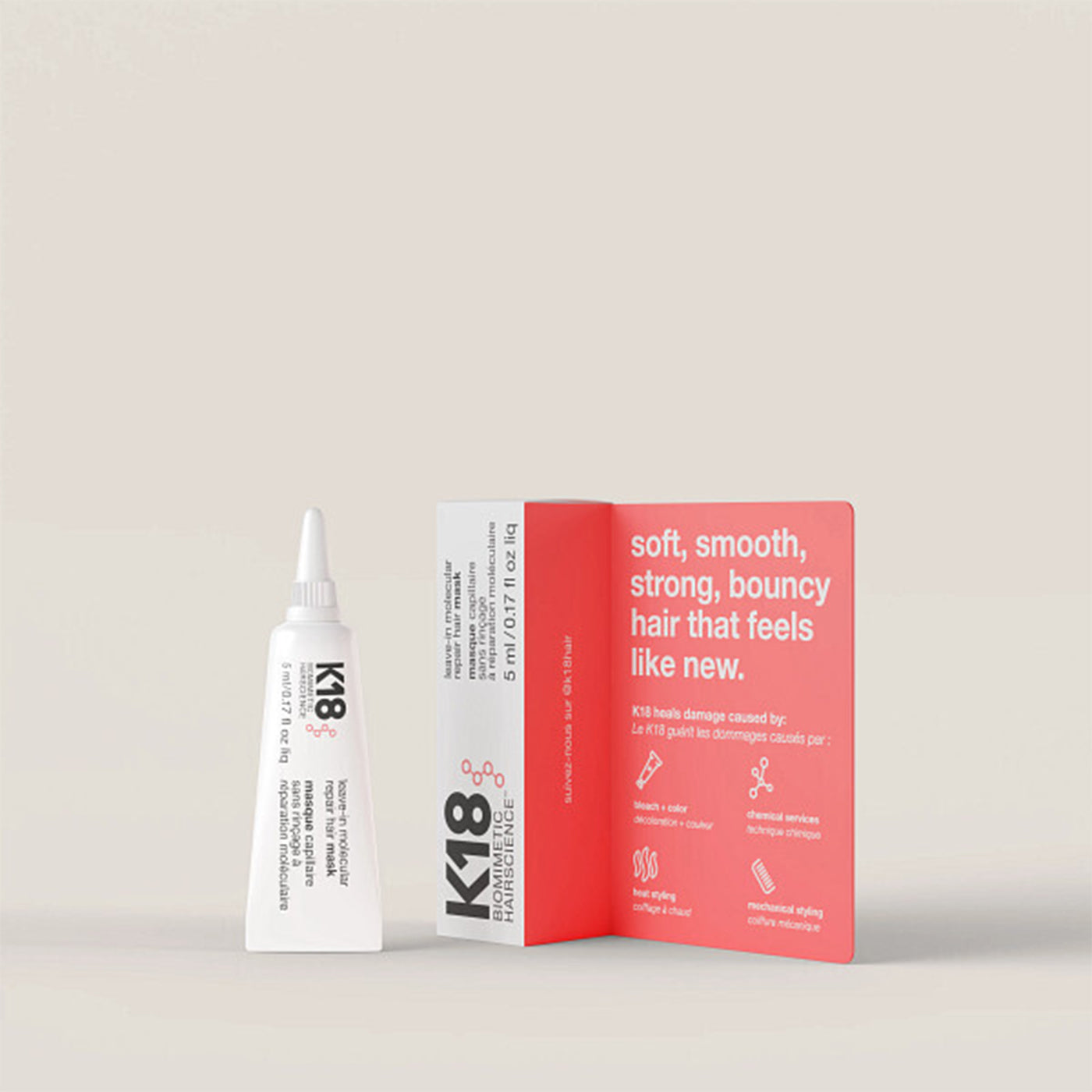 K18 LEAVE-IN MOLECULAR REPAIR HAIR MASK 5ML
